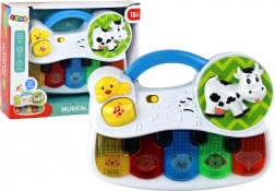 dziecięce muzyczne pianinko ze zwierzątkami, światłami i dźwiękami