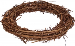 Wieniec dekoracyjny z rattanu o średnicy 20 cm