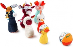 Lilliputiens miękkie kręgle farma z dzwoneczkiem 12 m+