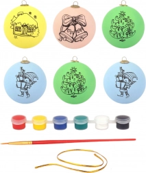 Zestaw świątecznych ozdób z farbami