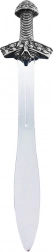 Rycerski miecz ze srebrną rękojeścią z PVC 56 cm