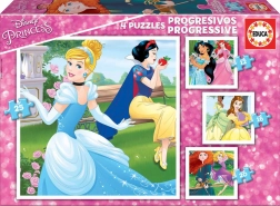 Educa puzzle Disney księżniczki 4w1 dla dzieci (12–25 elementów)