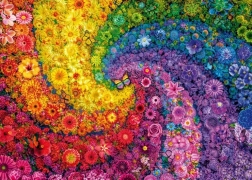 Puzzle Wirujące Kolory w Kwiecie 2000 Elementów