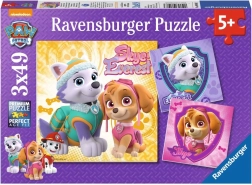 Ravensburger puzzle Psi Patrol – Skye i Everest 3×49 elementów