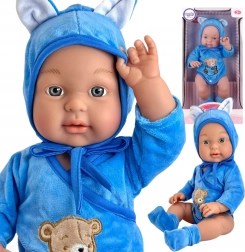 Woopie realistyczna lalka niemowlę w misiowym ubranku 46 cm