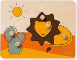 Hauck drewniane puzzle z uchwytami Lion