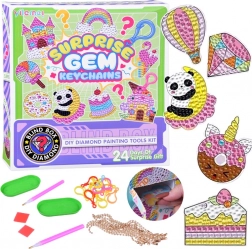 Kreatywny kalendarz adwentowy z diamentowym malowaniem – breloki