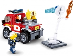 Sluban strażacy samochód terenowy z działkiem wodnym
