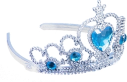 Korona zimowa księżniczka z niebieskimi kamieniami