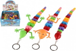 Świecący brelok jaszczurka/chameleon/wąż 28 cm z plastiku
