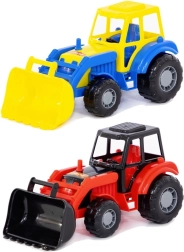 plastowy traktor z przednią łyżką dla dzieci