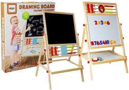 Drewniany dwustronny zegar tablicowy z magnesem