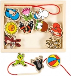 Detoa przewlekanka KRECIK – drewniany zestaw do nawlekania