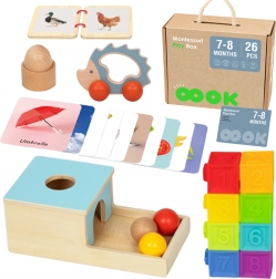 Montessori pudełko XXL Tooky Toy dla dzieci 7-8 miesięcy