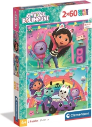 Puzzle Gabiny magiczny domek: Ciesz się z nami 2x60 elementów