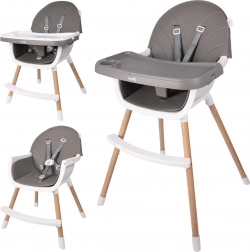 Krzesełko do karmienia BITEO szare