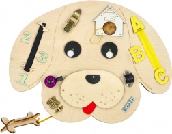 drewniana tablica manipulacyjna pies 49 × 37 cm