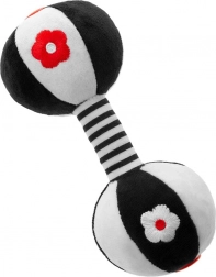 Sensoryczna kontrastowa zabawka grzechotka Akuku hantla