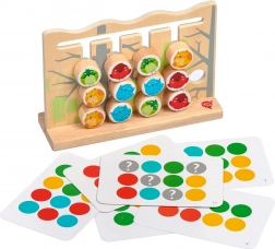 Lucy & Leo ptaki i koty – drewniana gra motoryczna z kartami wzorów