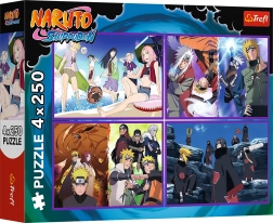 Trefl Puzzle Naruto Shippuden: Przygody Naruto Uzumakiego 4x250 elementów