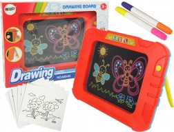 Magiczna podświetlana tablica z szablonami i markerami