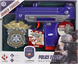 Świecący i dźwiękowy dziecięcy pistolet na baterie