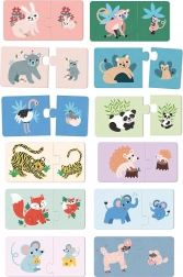 Drewniane puzzle młode i mamy Vilac