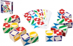 Gra towarzyska Domino Match z drewna w pudełku