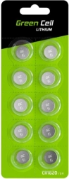 Baterie litowe guzikowe CR1620 3V 70 mAh – 10 szt. GREEN CELL