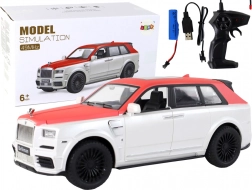 RC auto 1:20 biało‑czerwone z pilotem