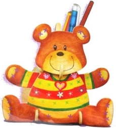 3D puzzle stojak na ołówki Miś z farbami ARTLOVER