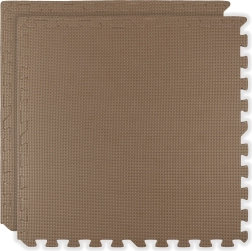Miękka piankowa mata HUMBI 120 × 60 cm, wodoodporne duże puzzle piankowe, ciemny beż cappuccino, 2 szt.