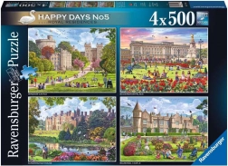 Puzzle Ravensburger Królewskie rezydencje Wielkiej Brytanii 4x500 elementów