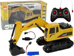 Pojazd Koparka R/C 1:24 żółty