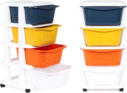 Organizer z 4 wysuwanymi szufladami na kółkach od ModernHome