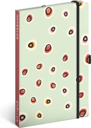 NOTIQUE notes w linie 13 × 21 cm z gumką i kieszenią