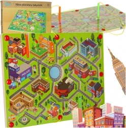 Drewniana magnetyczna gra Labirynt Wielkie Miasto dla dwóch graczy