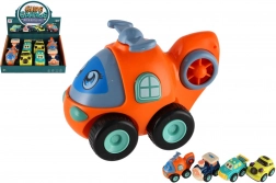 Plastowy środek transportu napędzany kołem zamachowym dla dzieci