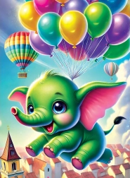 drewniane puzzle słoniowa przygoda 40 elementów