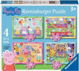 Puzzle Świnka Peppa na przyjęciu 4w1