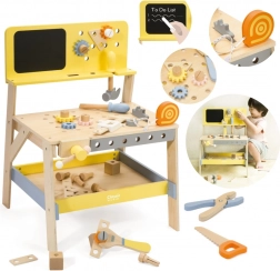 Drewniany warsztat z tablicą, 27 el. CLASSIC WORLD