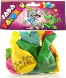 Nadmuchiwane baloniki z nadrukiem – mix kolorów, 9 szt.