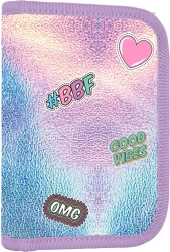 Piórnik szkolny OXY GO Shiny, 1-poziomowy z 2 klapkami, pusty