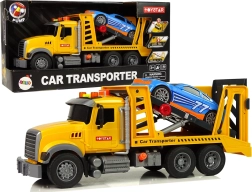 Żółty holownik z rampą z światłami i dźwiękami