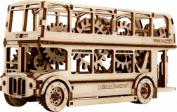Drewniane puzzle 3D – Londyński autobus