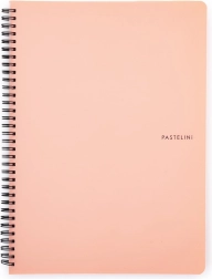 Zeszyt w kółkach A4 Pastelini w morelowym kolorze