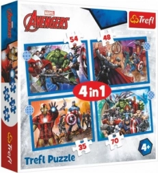 Puzzle 4w1 Odważni Avengers