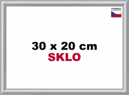 Plastowa ramka 30x20cm srebrna