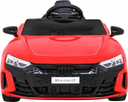 Elektryczny samochodzik Audi RS e-tron GT dla dzieci z napędem 4x4, pilotem i LED – Czerwony