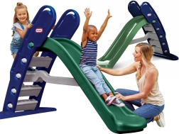 dziecięca zjeżdżalnia Little Tikes Giant Slide Jungle 180 cm – niebiesko‑zielona